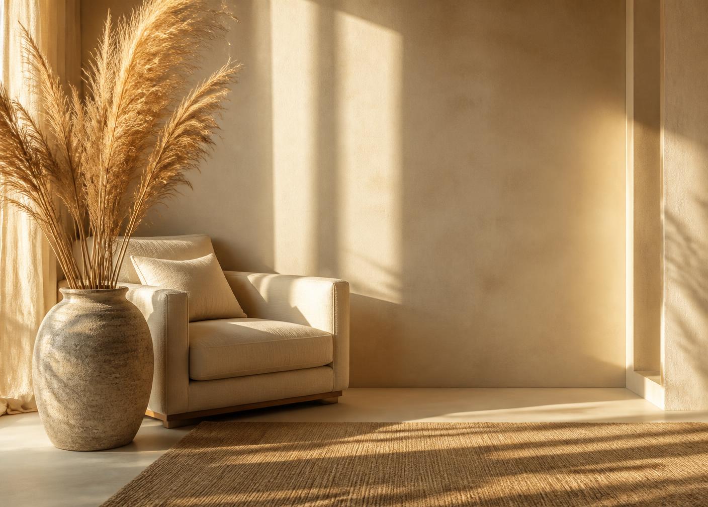 Private spa lounge with soft afternoon light